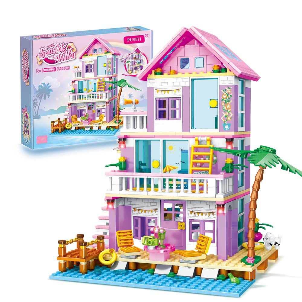 PUSITI Girls Building Blocks Dream House
