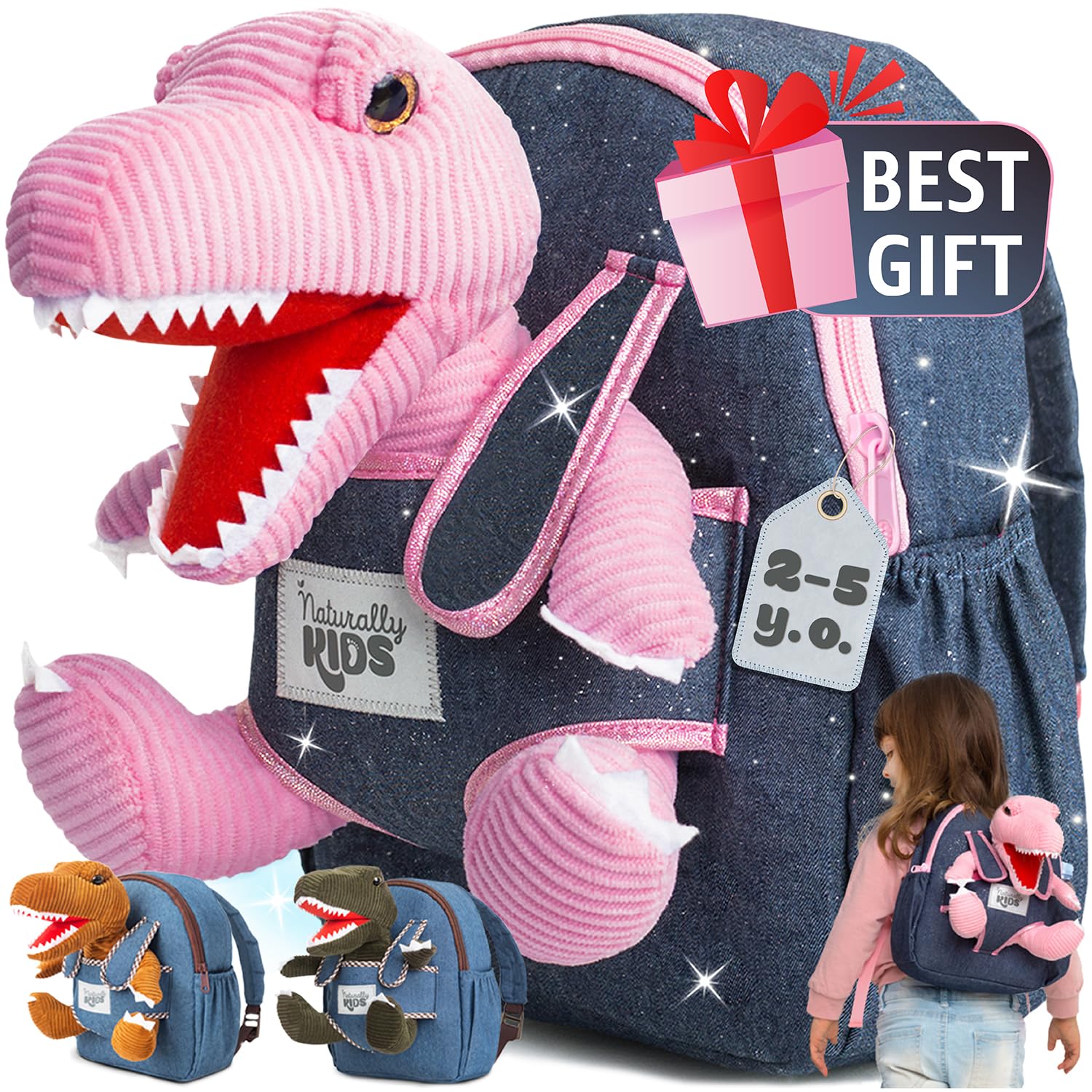 Pink Dinosaur Toys for 3-5 Year Old Girls, Toddler Christmas and Birthday Gifts 03 Small — Pink T-rex