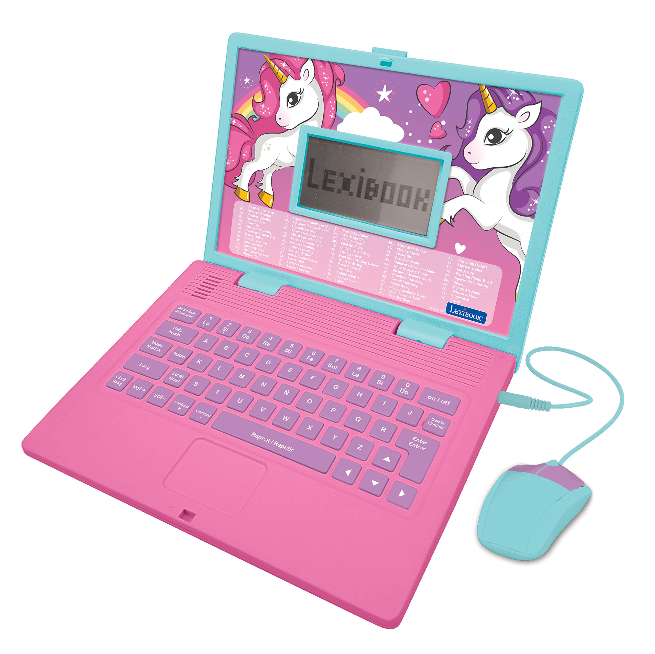 LEXiBOOK Unicorn Educational and Bilingual Laptop