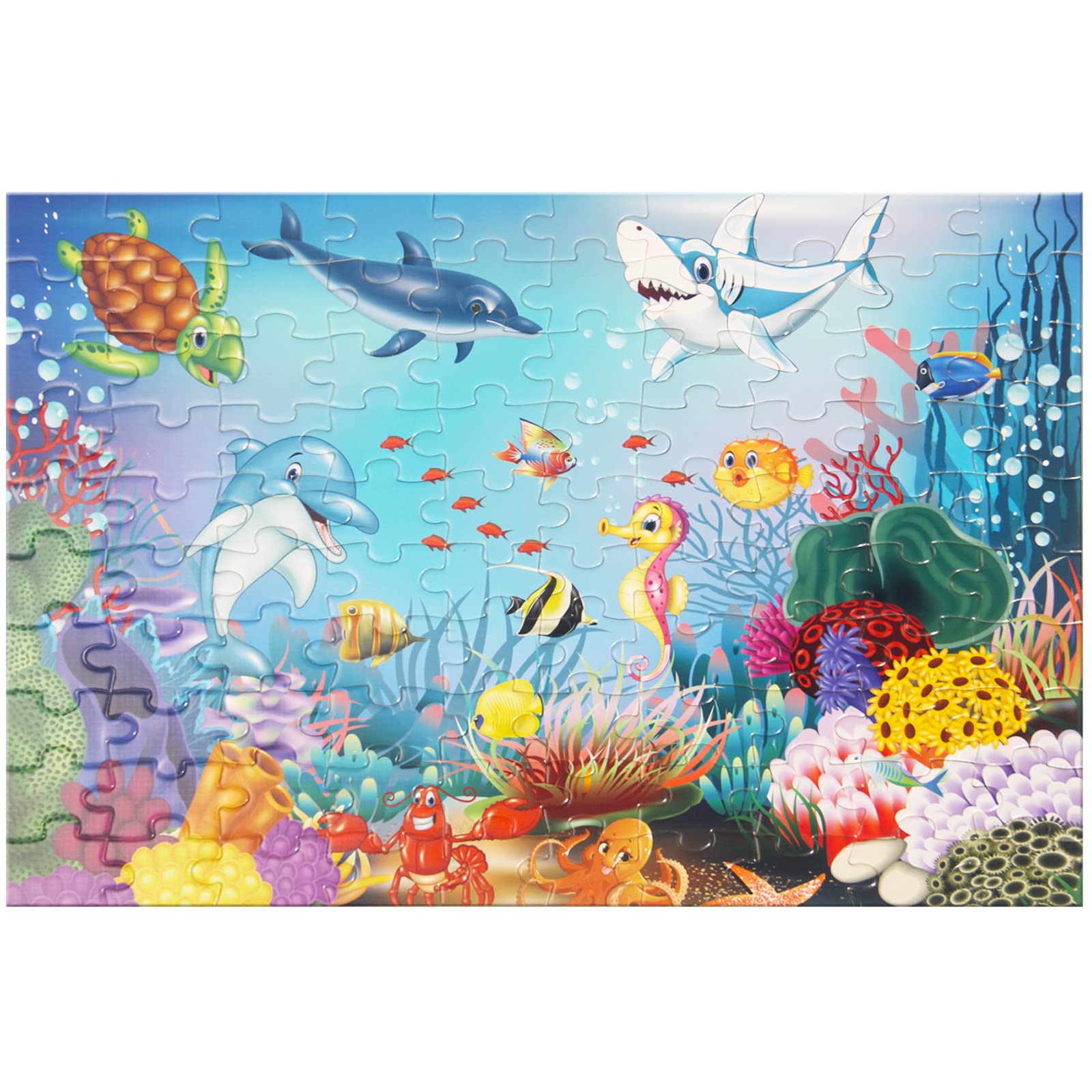 100 Piece Puzzles for Kids, Underwater World Jigsaw Puzzles